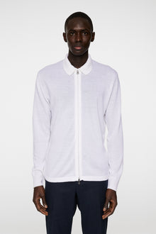 Men | Kaleb Light Merino Cardigan | White