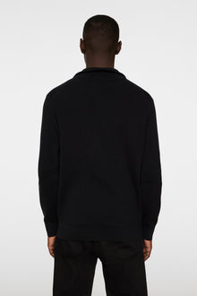 Men | Alex Half Zip Knitted Sweater | Black