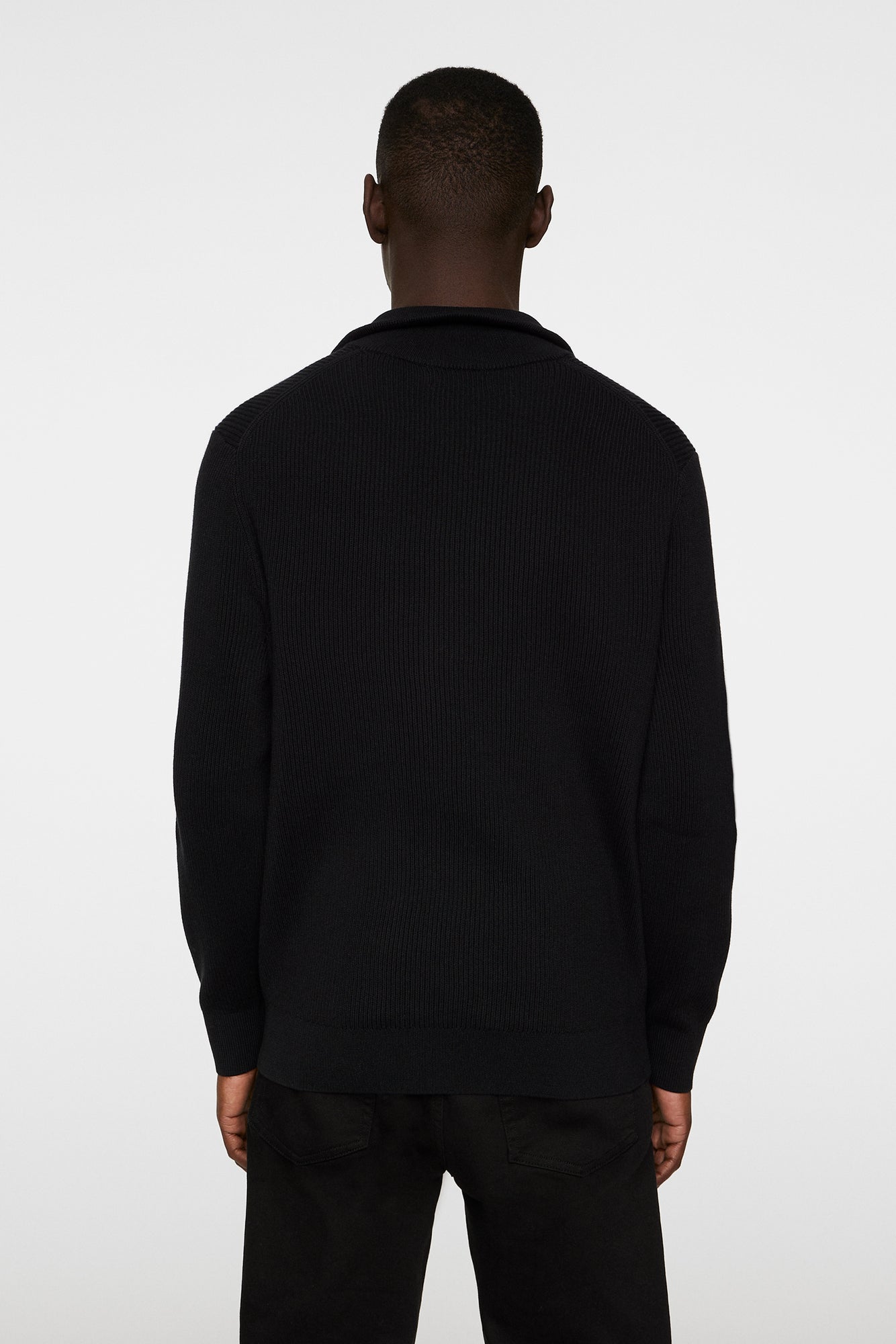 Men | Alex Half Zip Knitted Sweater | Black