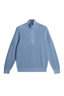 Alex Half Zip Knitted Sweater in Rain Washed by J.Lindeberg