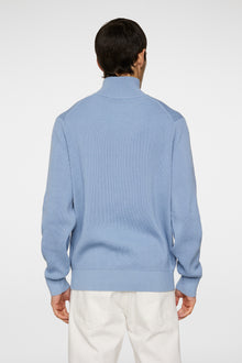 Men | Alex Half Zip Knitted Sweater | Rain Washed