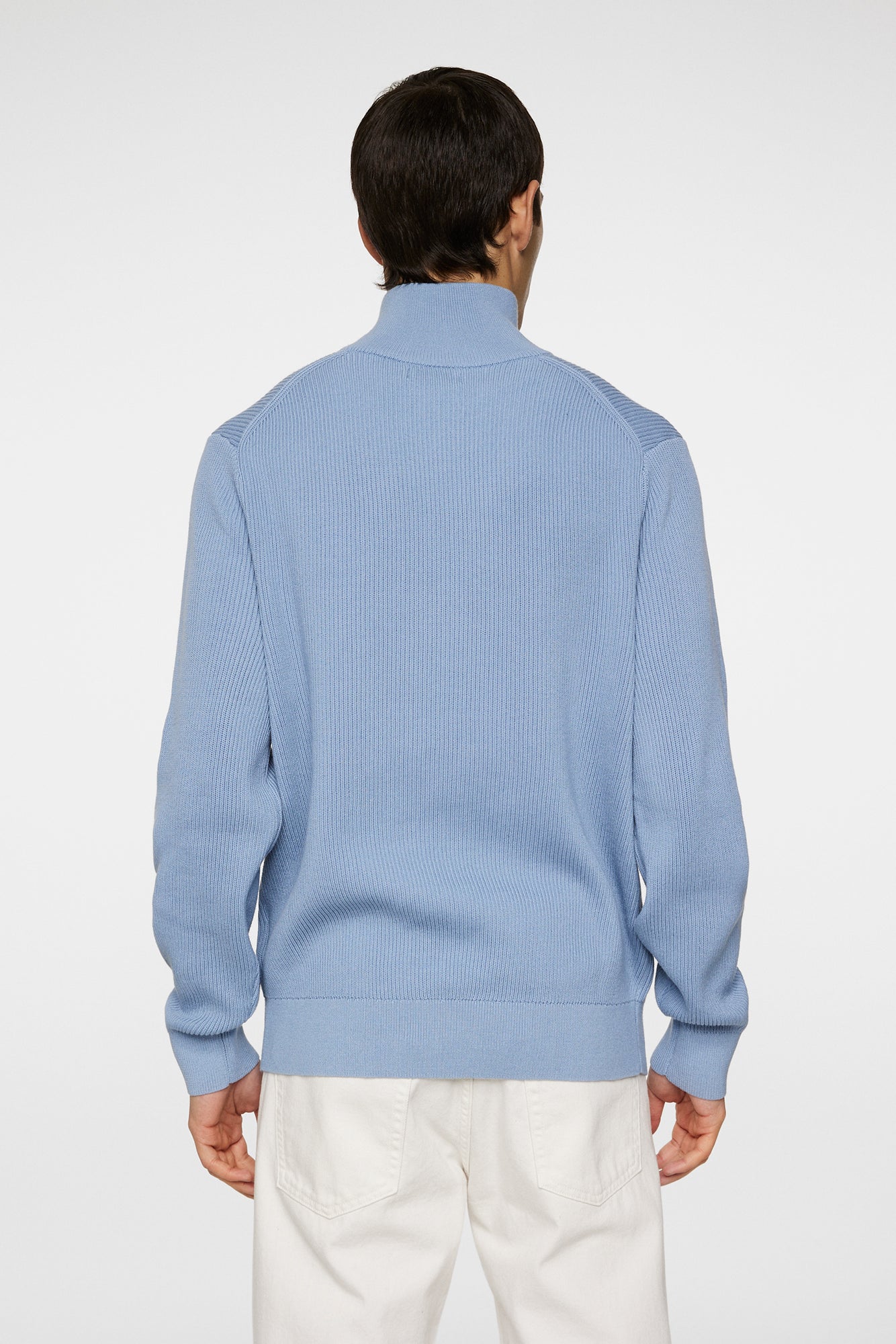 Men | Alex Half Zip Knitted Sweater | Rain Washed