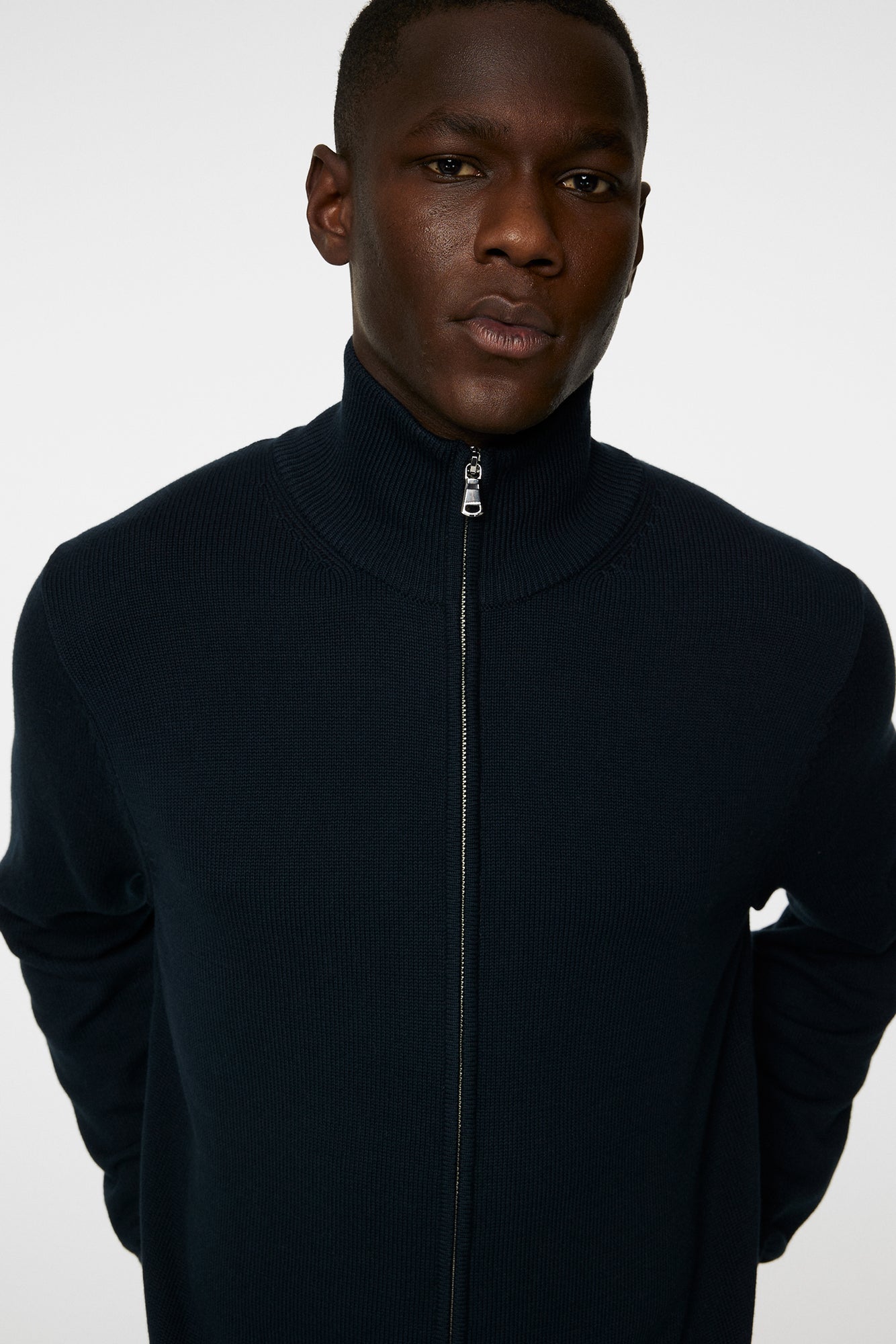 Men | Alexis Full Zip Cardigan | JL Navy