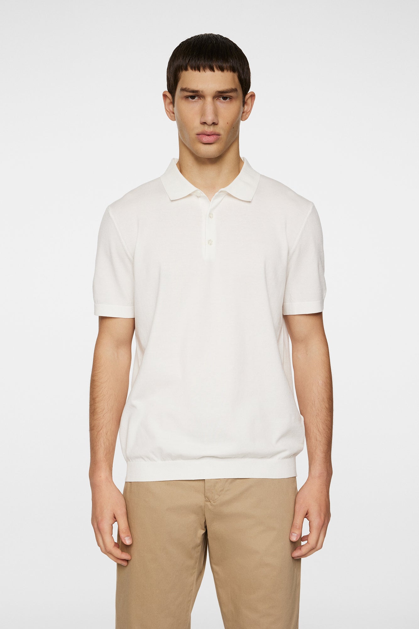 Men | Ridge Knitted Polo | White