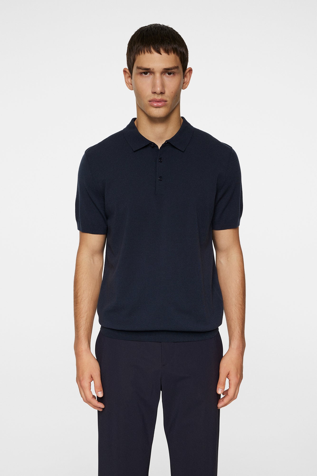 Men | Ridge Knitted Polo | JL Navy