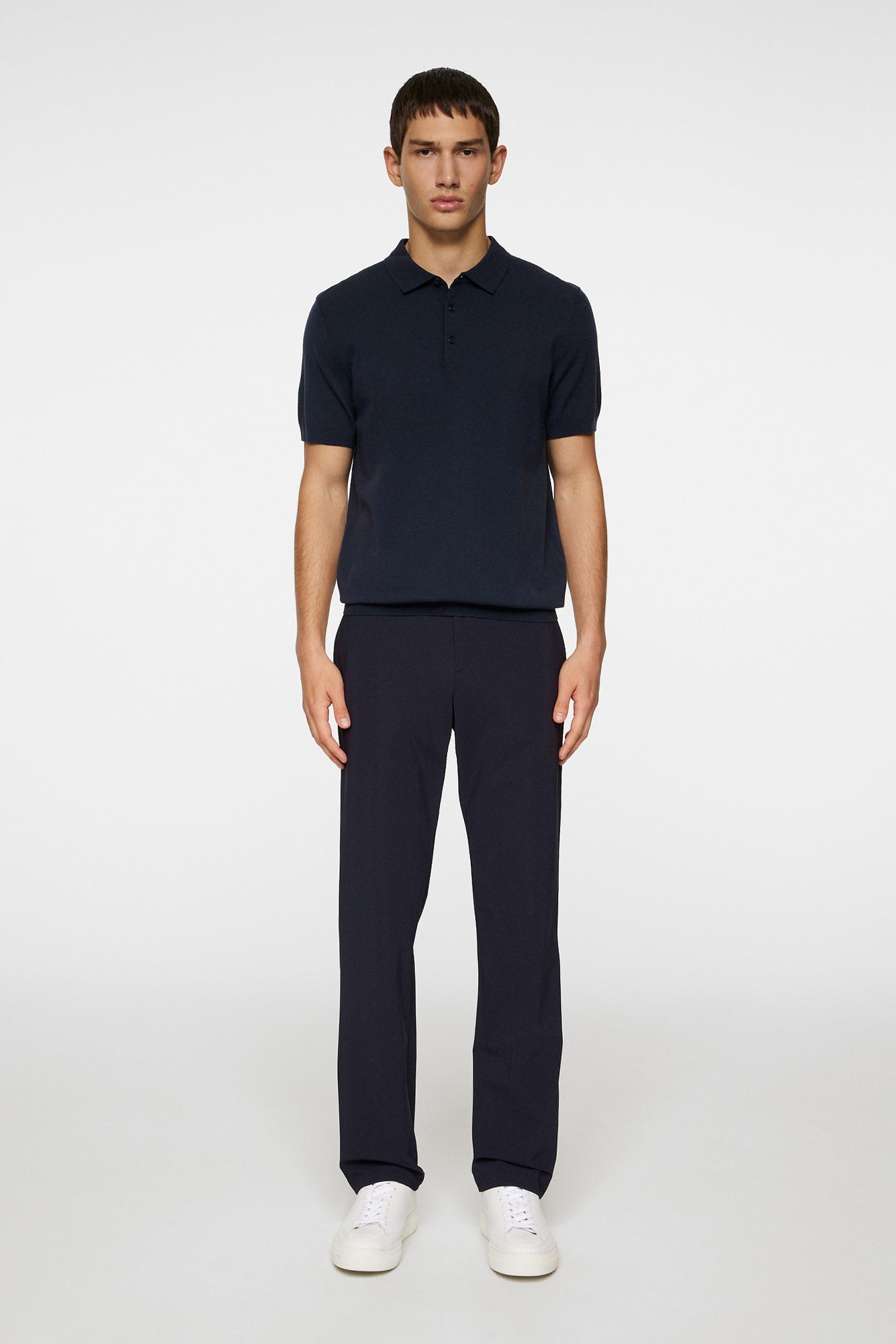 Men | Ridge Knitted Polo | JL Navy