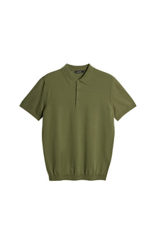 Ridge Knitted Polo in Olivine by J.Lindeberg