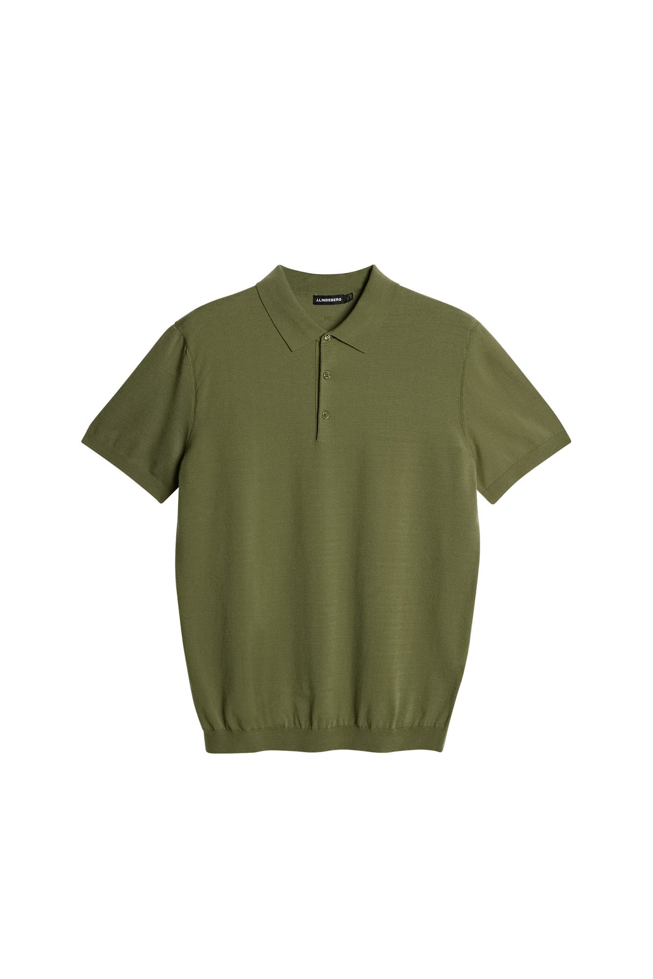 Ridge Knitted Polo in Olivine by J.Lindeberg