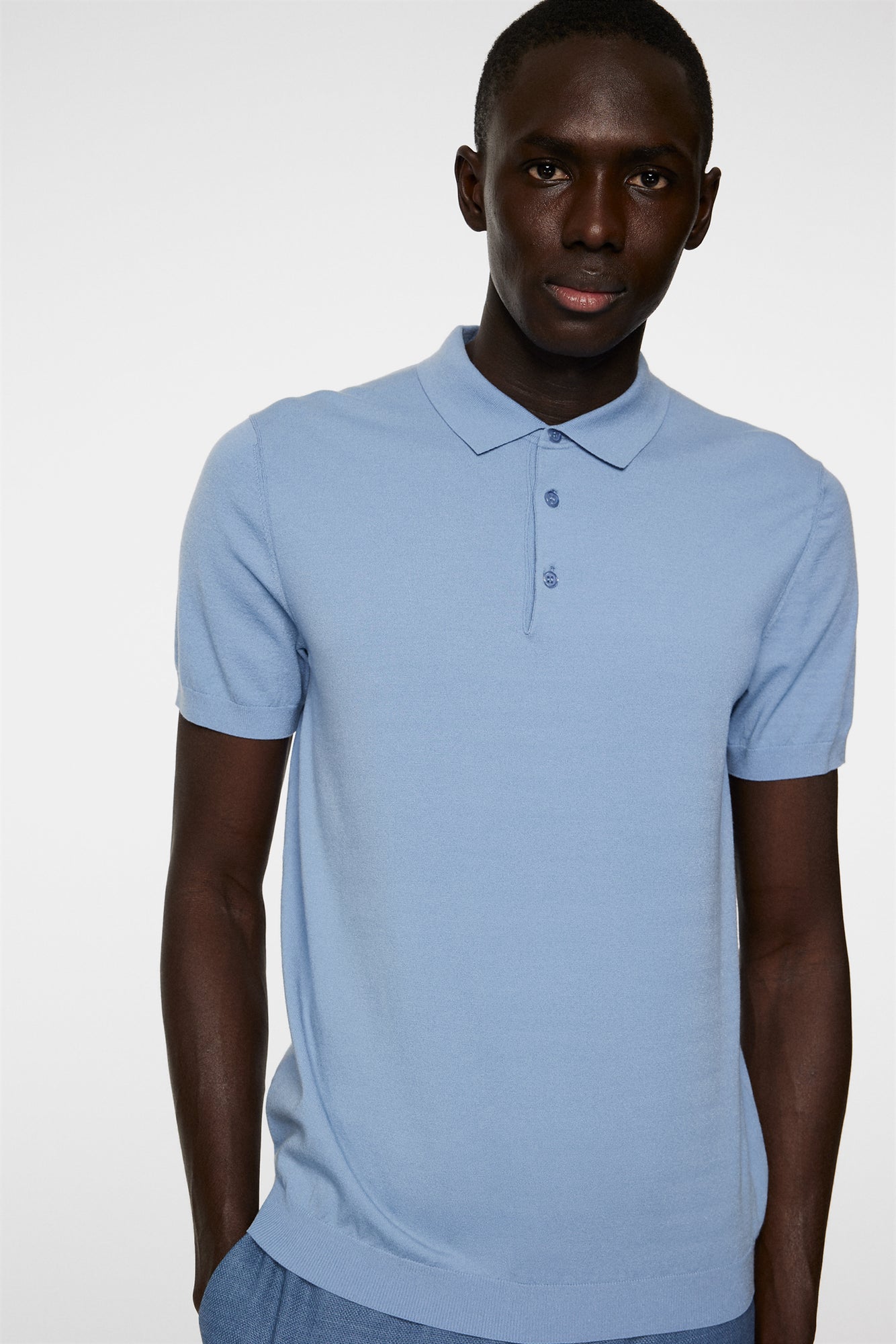 Men | Ridge Knitted Polo | Rain Washed