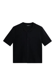 Sal Knitted Boucle Shirt in Black by J.Lindeberg