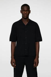 Men | Sal Knitted Boucle Shirt | Black