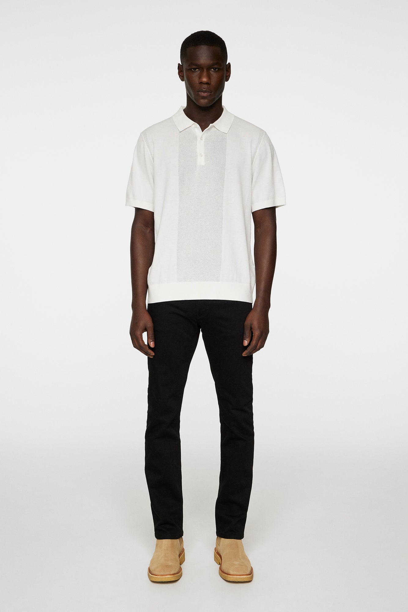 Men | Reymond Solid Stripe Polo | White