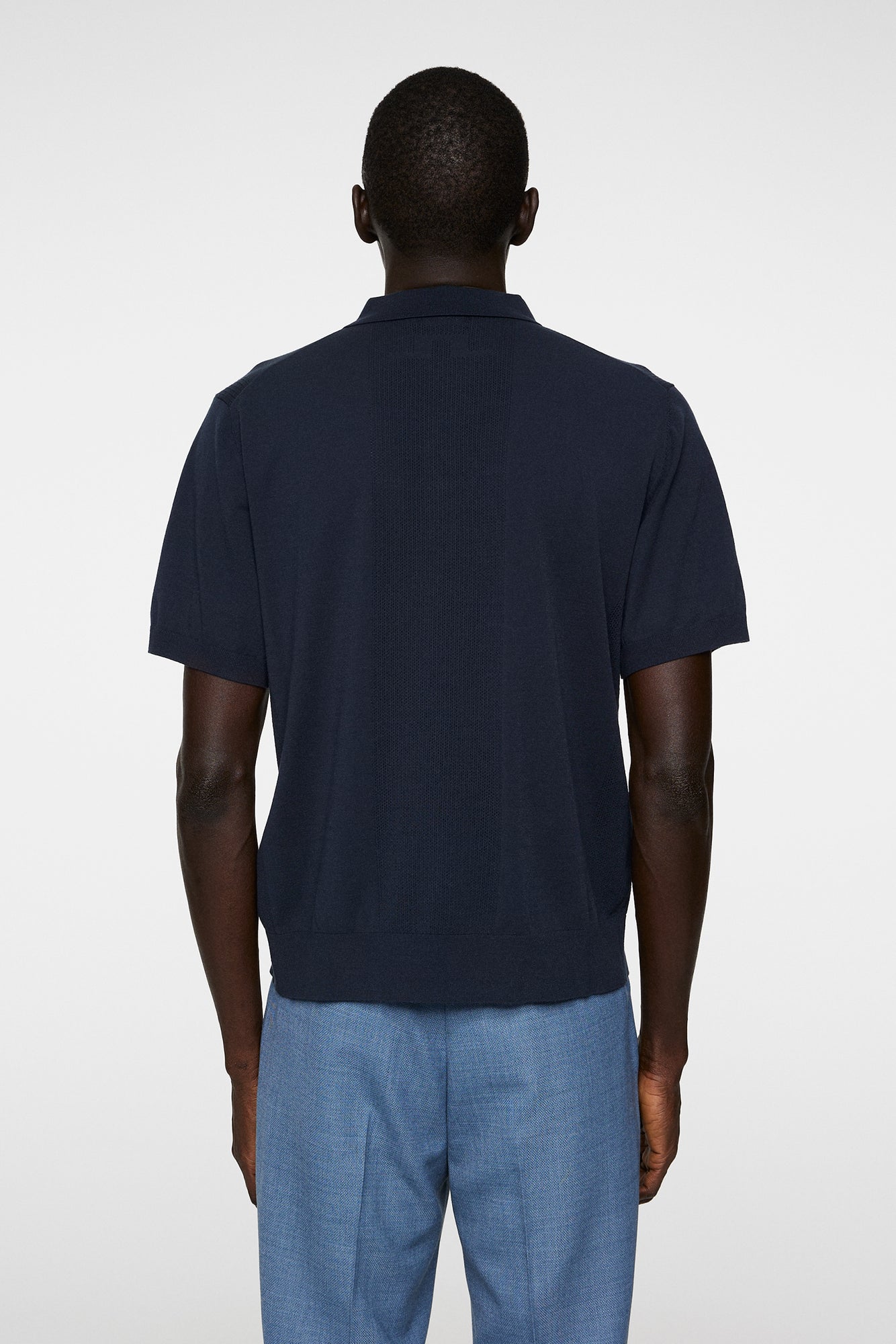 Men | Reymond Solid Stripe Polo | JL Navy