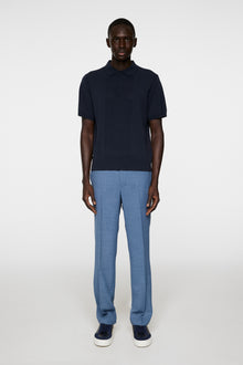 Men | Reymond Solid Stripe Polo | JL Navy