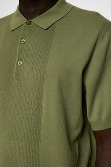 Men | Reymond Solid Stripe Polo | Olivine