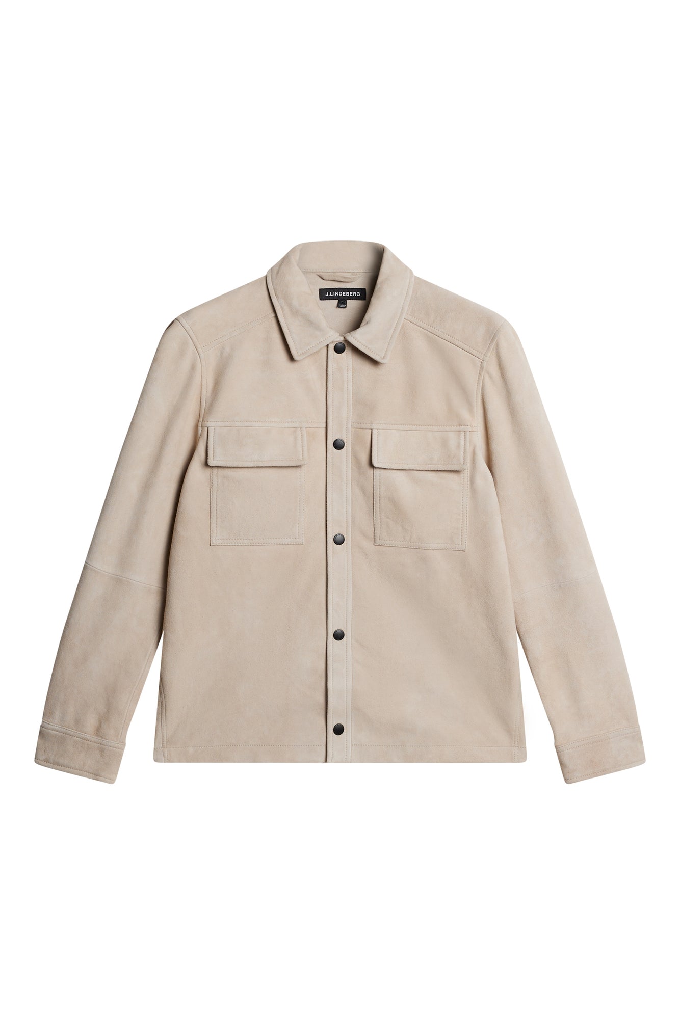 Wilden Suede Overshirt in Moonbeam by J.Lindeberg