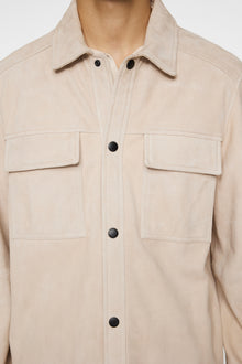 Men | Wilden Suede Overshirt | Moonbeam