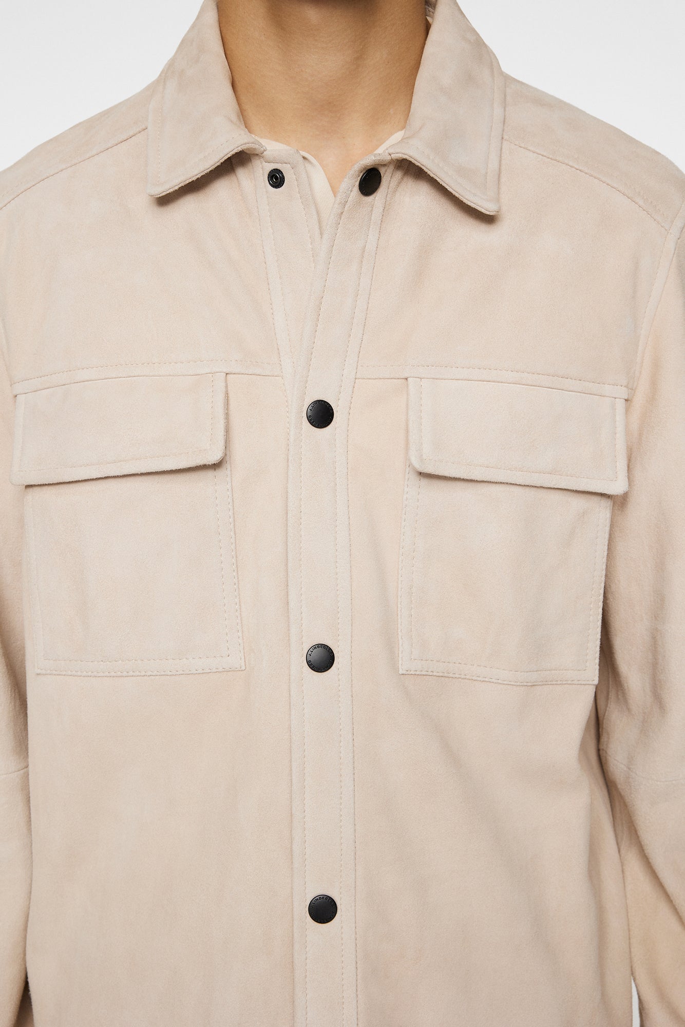 Men | Wilden Suede Overshirt | Moonbeam
