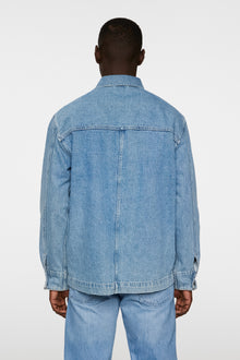 Men | Hunt Washed Denim Overshirt | Light Blue