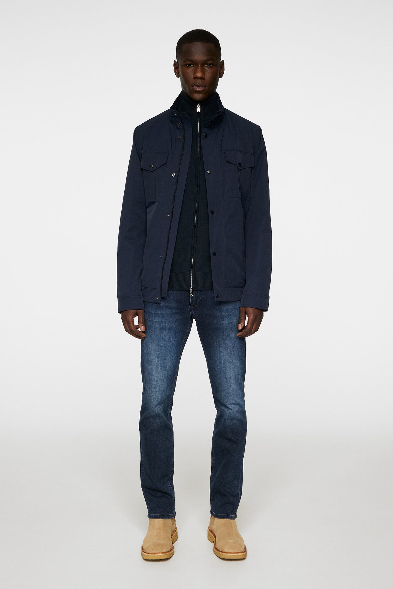 Men | Bailey Poly Jacket | JL Navy