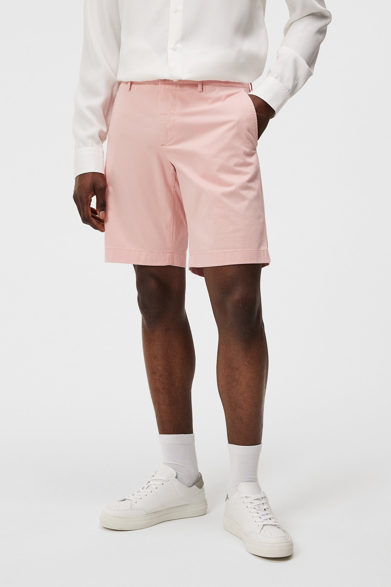 Men | Nathan Cloud Satin Shorts | Powder Pink