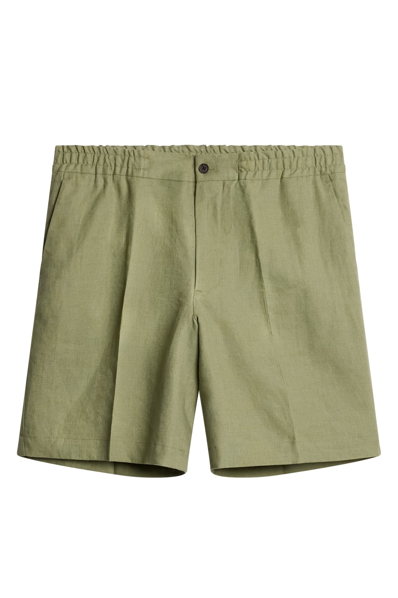 Baron Linen Shorts in Oil Green by J.Lindeberg