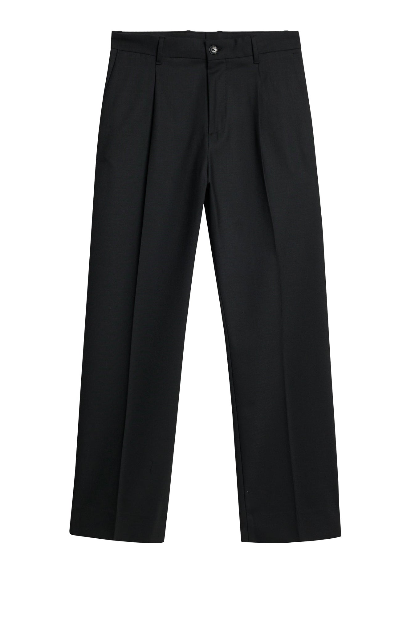 Haij Pleated Twill Pants in Black by J.Lindeberg