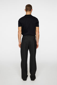 Men | Haij Pleated Twill Pants | Black