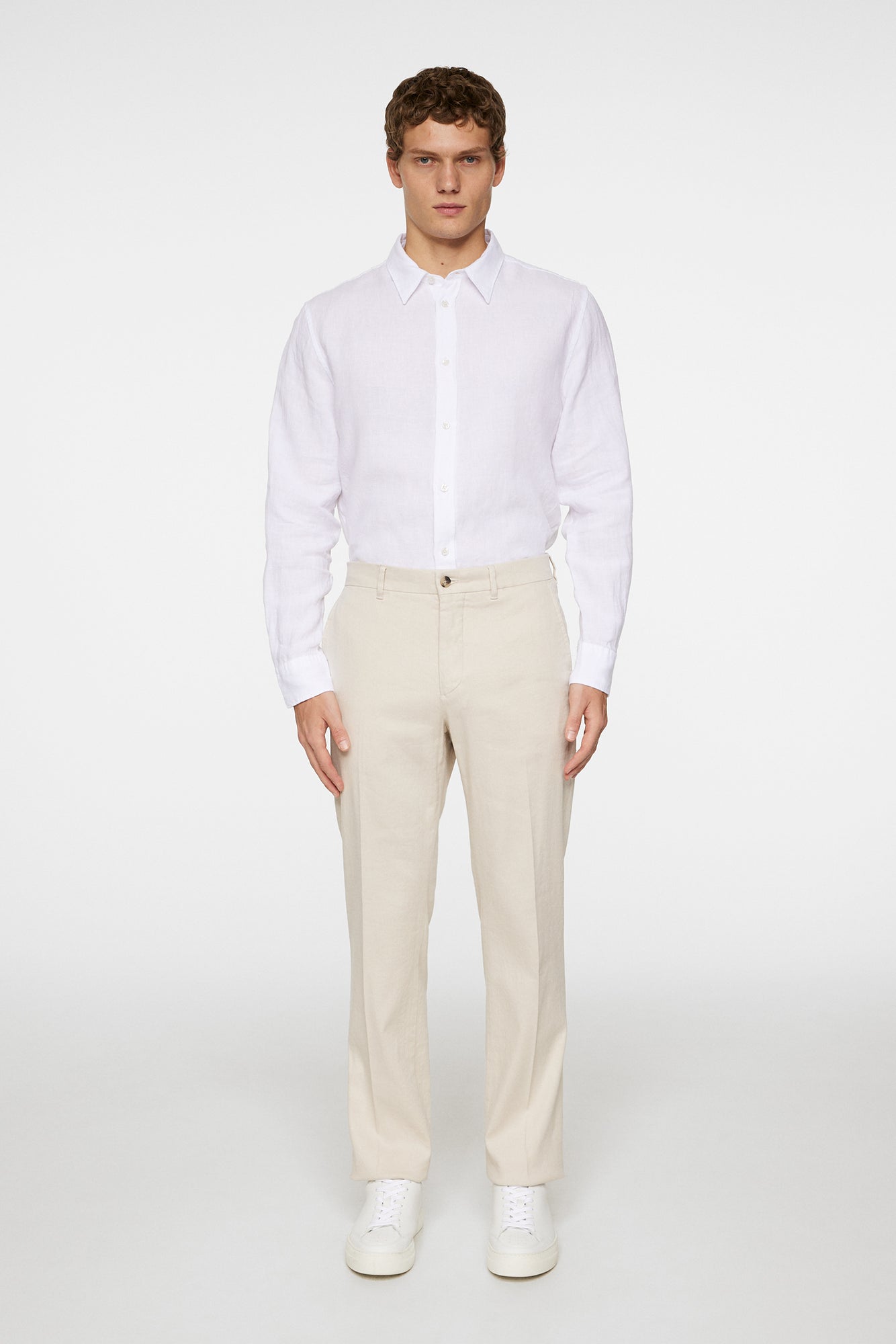 Men | Lois C Linen Stretch Pants | Moonbeam