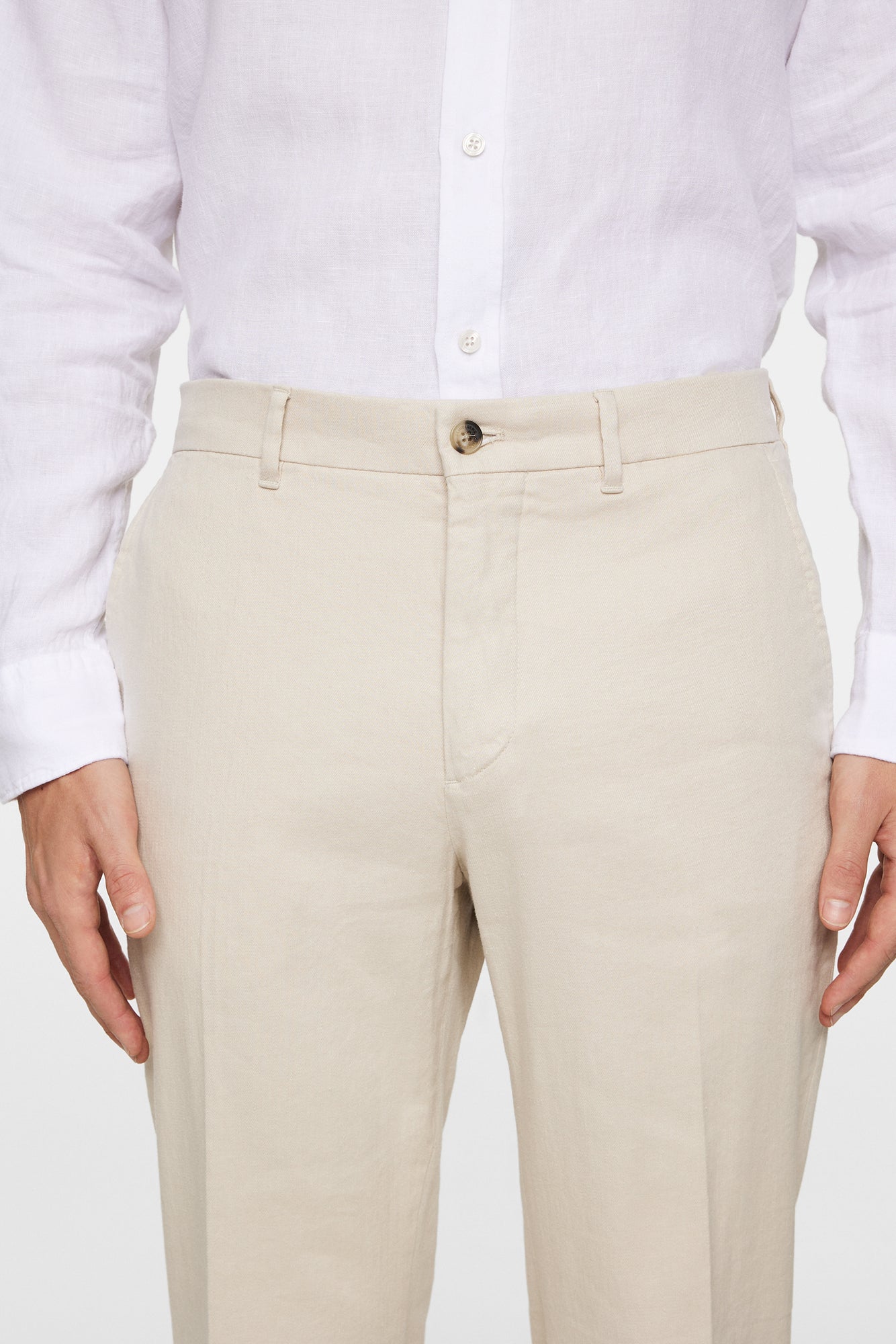 Men | Lois C Linen Stretch Pants | Moonbeam
