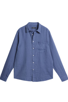 Men | Reg LS Clean Linen Shirt | Bijou Blue
