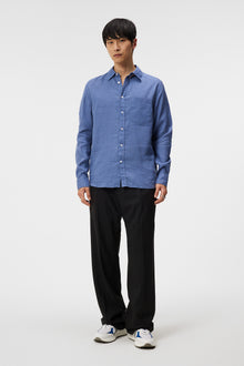 Men | Reg LS Clean Linen Shirt | Bijou Blue