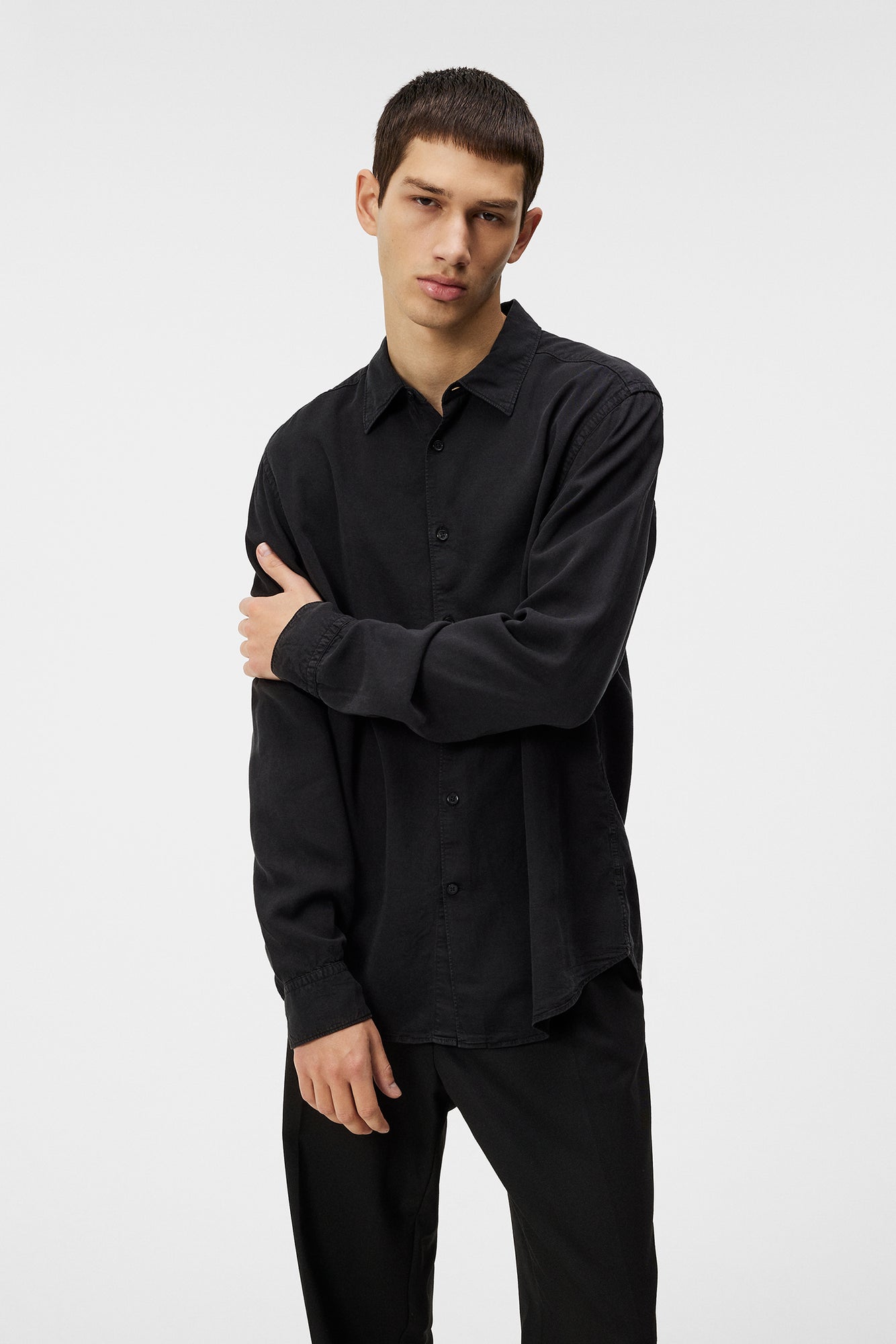 Men | Slim LS Comfort Tencel Shirt | Black