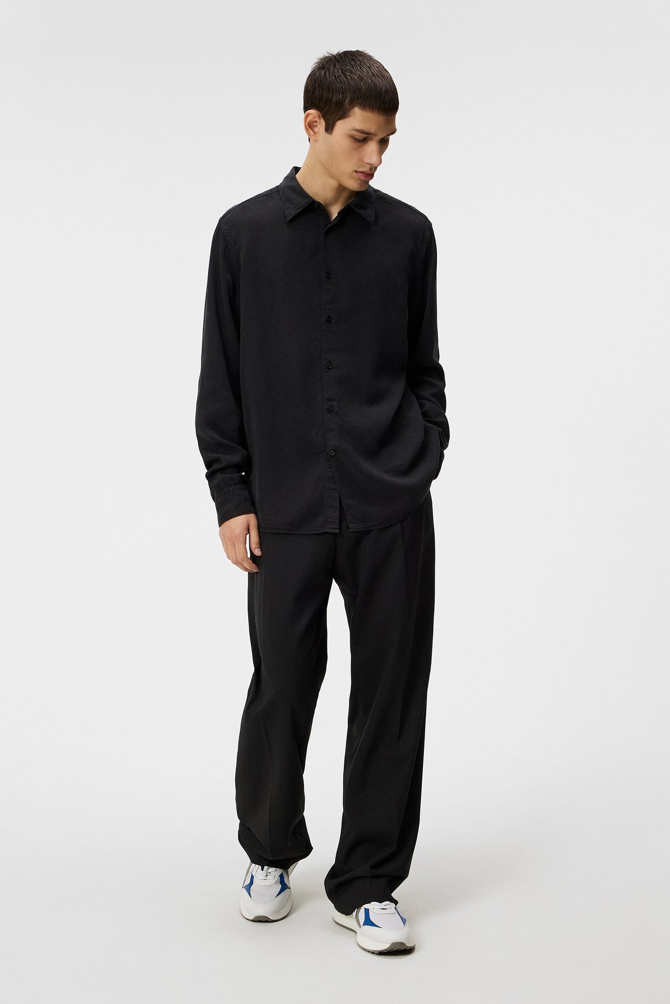 Men | Slim LS Comfort Tencel Shirt | Black