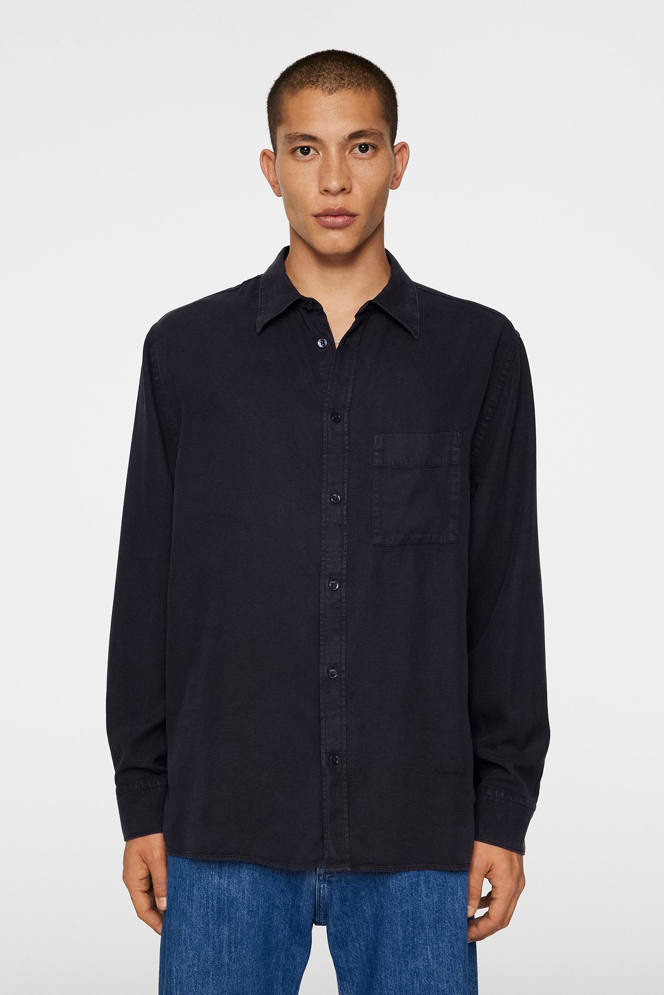 Men | Reg Struct GMD Tencel Shirt | JL Navy