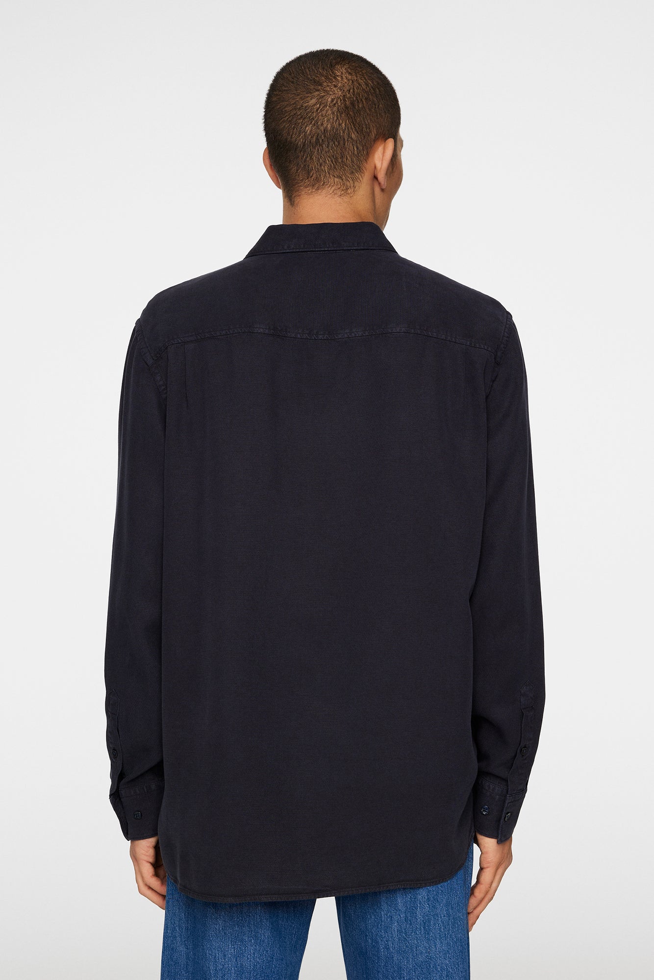 Men | Reg Struct GMD Tencel Shirt | JL Navy