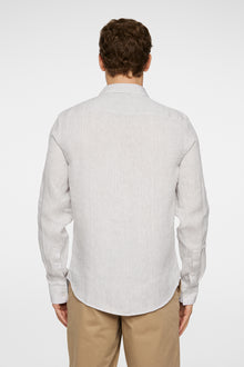 Men | Slim LS Linen Melange Shirt | Moonbeam