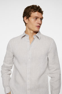 Men | Slim LS Linen Melange Shirt | Moonbeam