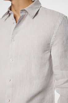 Men | Slim LS Linen Melange Shirt | Moonbeam
