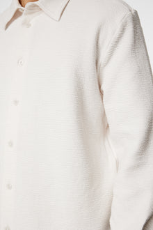 Men | Reg LS Crinkle Jersey Shirt | Cloud White