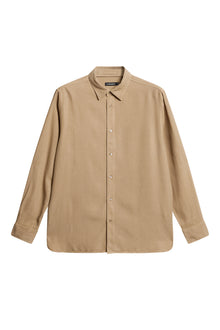 Reg LS Struct Gmd Tencel Shirt in Batique Khaki by J.Lindeberg