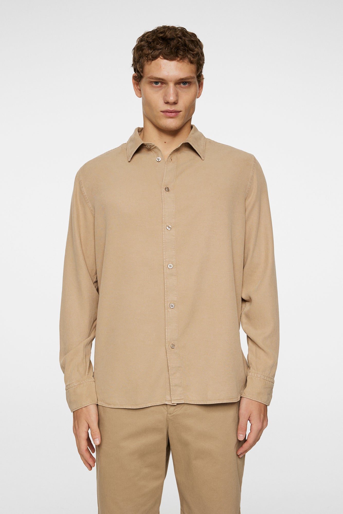 Men | Reg LS Struct Gmd Tencel Shirt | Batique Khaki