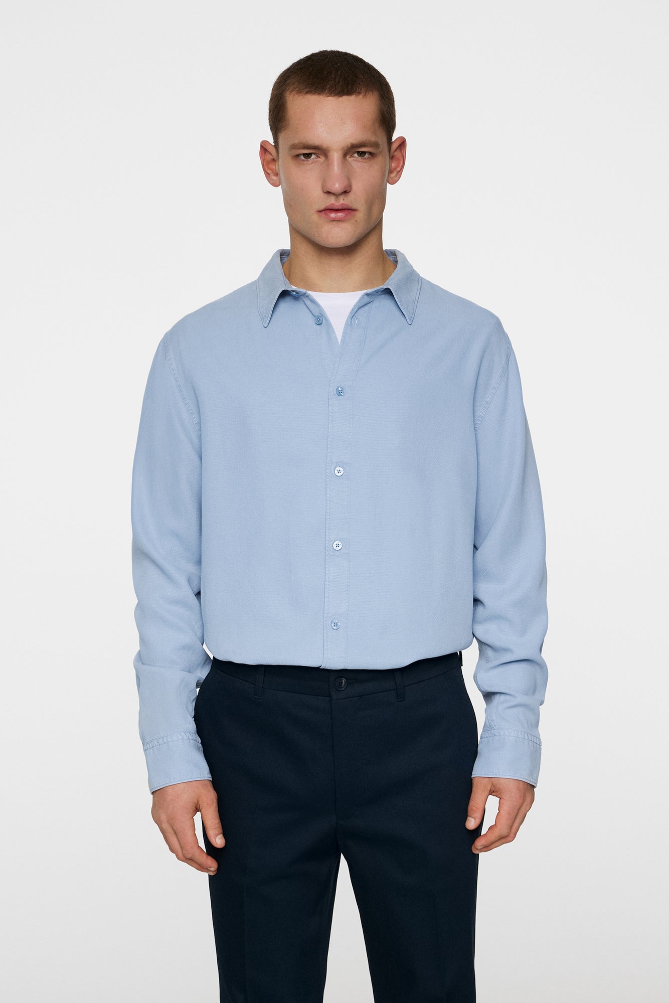 Men | Reg LS Struct Gmd Tencel Shirt | Rain Washed