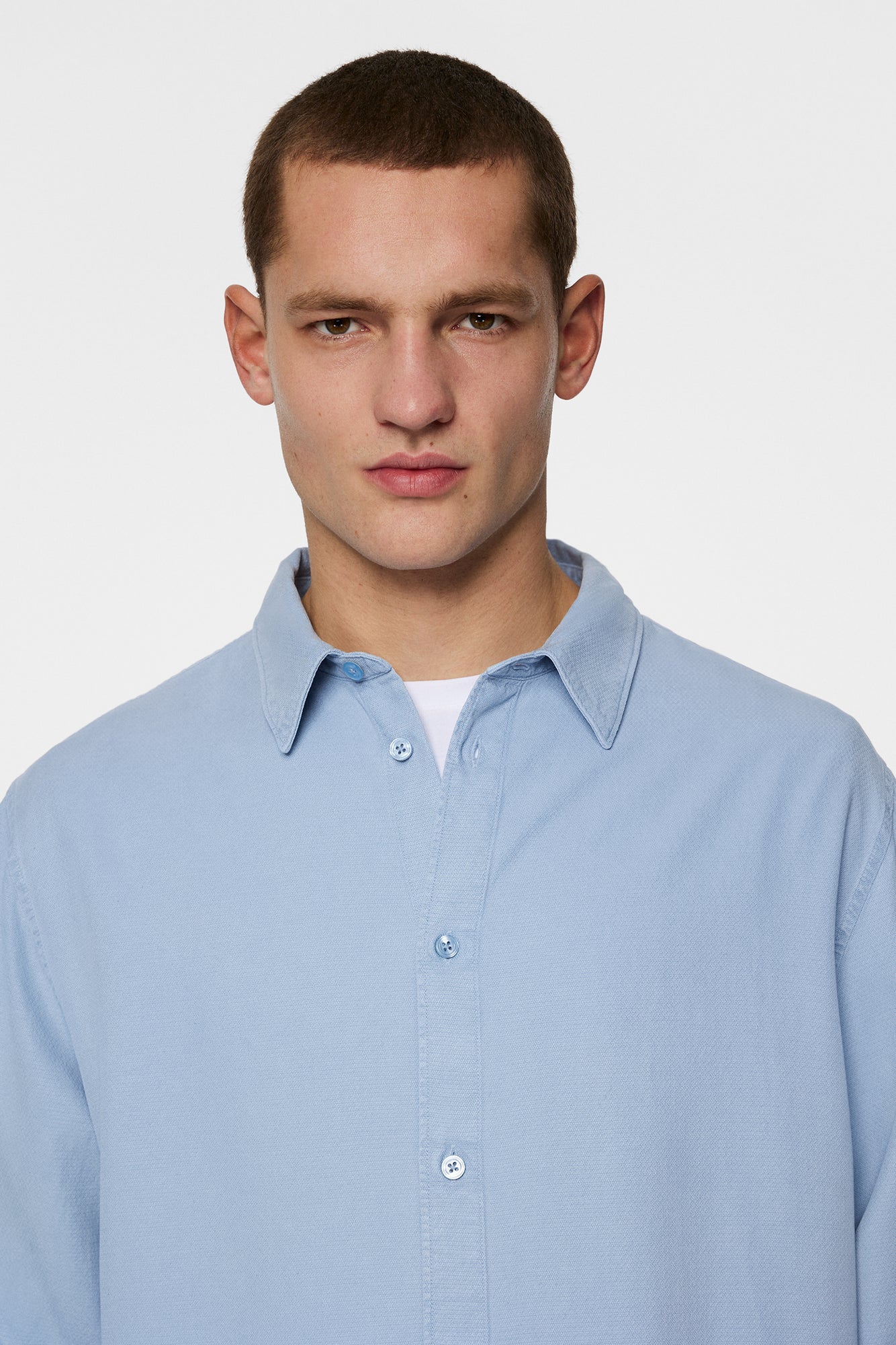 Men | Reg LS Struct Gmd Tencel Shirt | Rain Washed