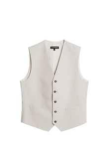 Walid Double weave Waistcoat in Moonbeam by J.Lindeberg