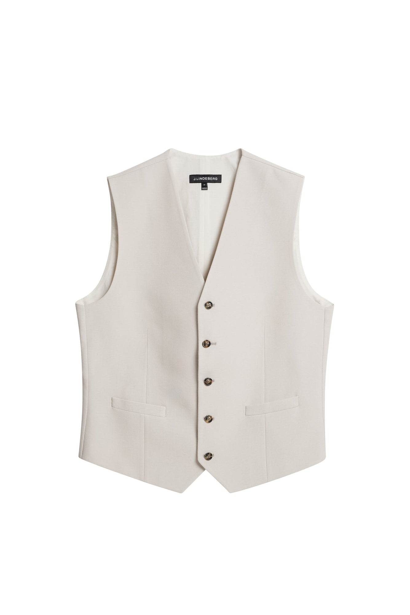 Walid Double weave Waistcoat in Moonbeam by J.Lindeberg