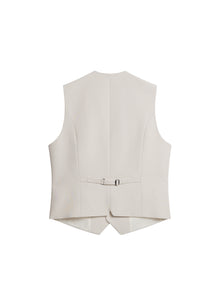 Men | Walid Double weave Waistcoat | Moonbeam