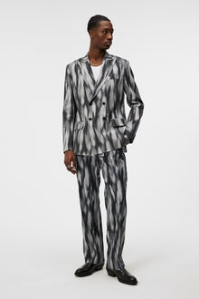 Men | Dorian Printed Linen Mix | Black