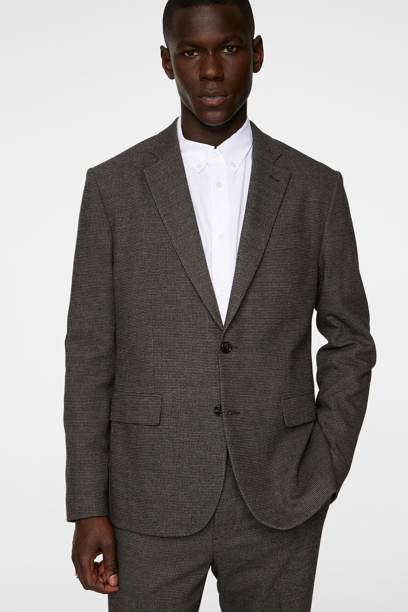 Men | Elton U 2 Tone Blazer | Bitter Chocolate