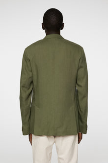 Men | Elton U Super Linen Blazer | Olivine
